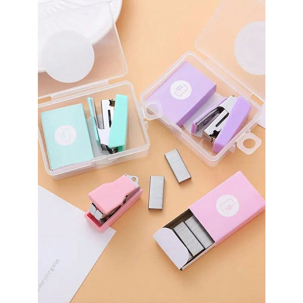 1set Random Color Stapler With Staple,Back To School,School Supplies