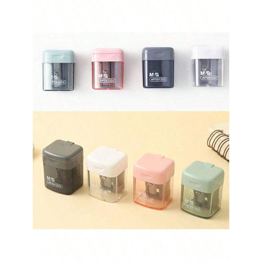 1pc Single-Hole Pencil Sharpener, High-Quality Student Sharpener, Can Sharpen Pencils To An Extremely Fine Point, Durable And Easy To Clean, With Cover Design To Prevent Debris Splashing, Compact And Portable, Suitable For Office And Home Desktop, Min