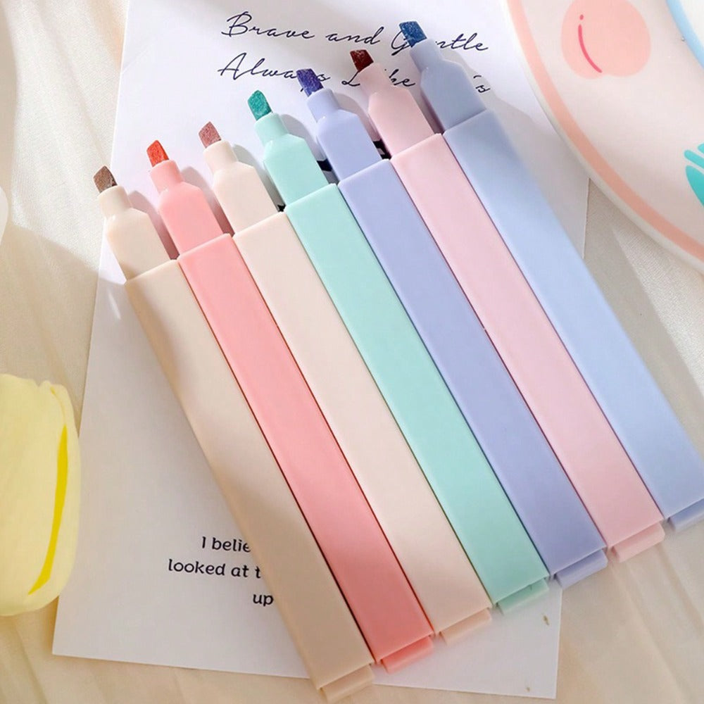 4/6pcs Fluorescent Marker Pens, Colorful Highlighters With Large Ink Capacity For Students Back To School