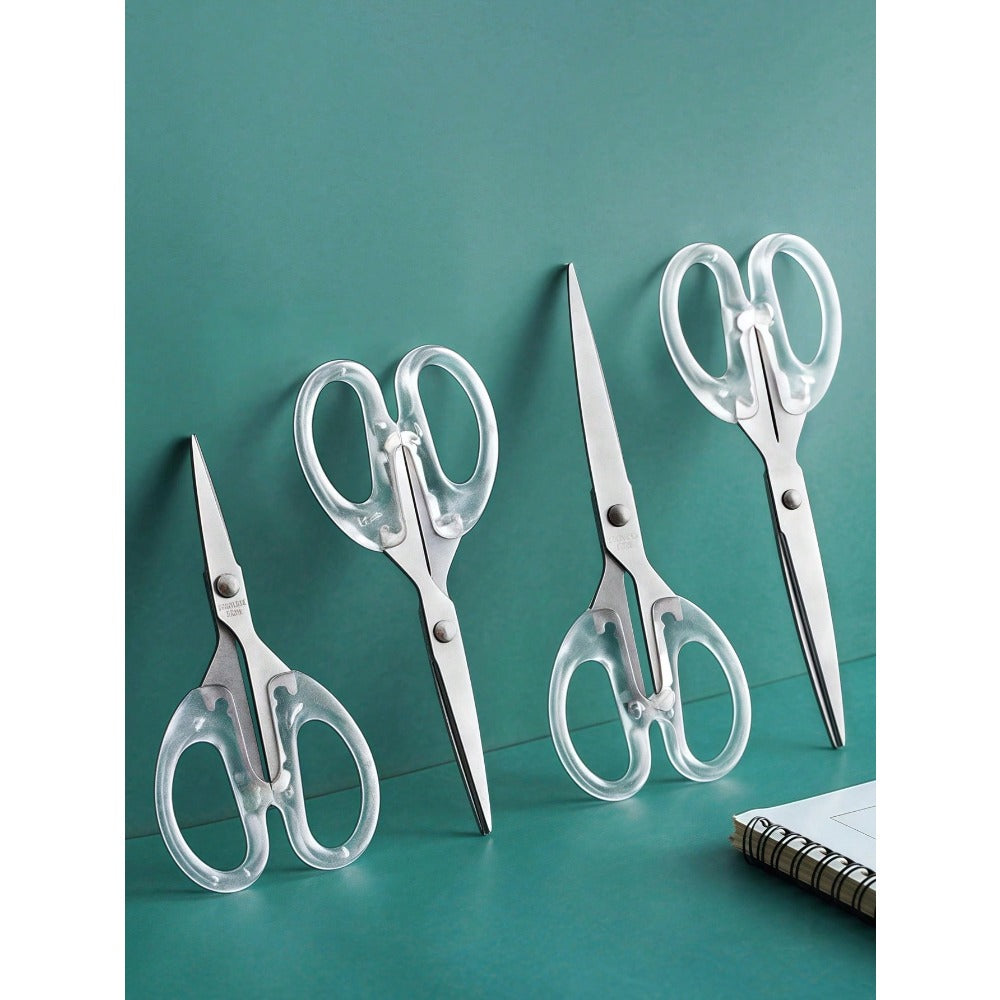 1pc Stainless Steel Clear Scissors, Simple Multi-Purpose Art Scissors For Office, School, Home Back To School
