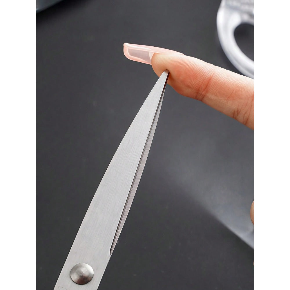 1pc Stainless Steel Clear Scissors, Simple Multi-Purpose Art Scissors For Office, School, Home Back To School
