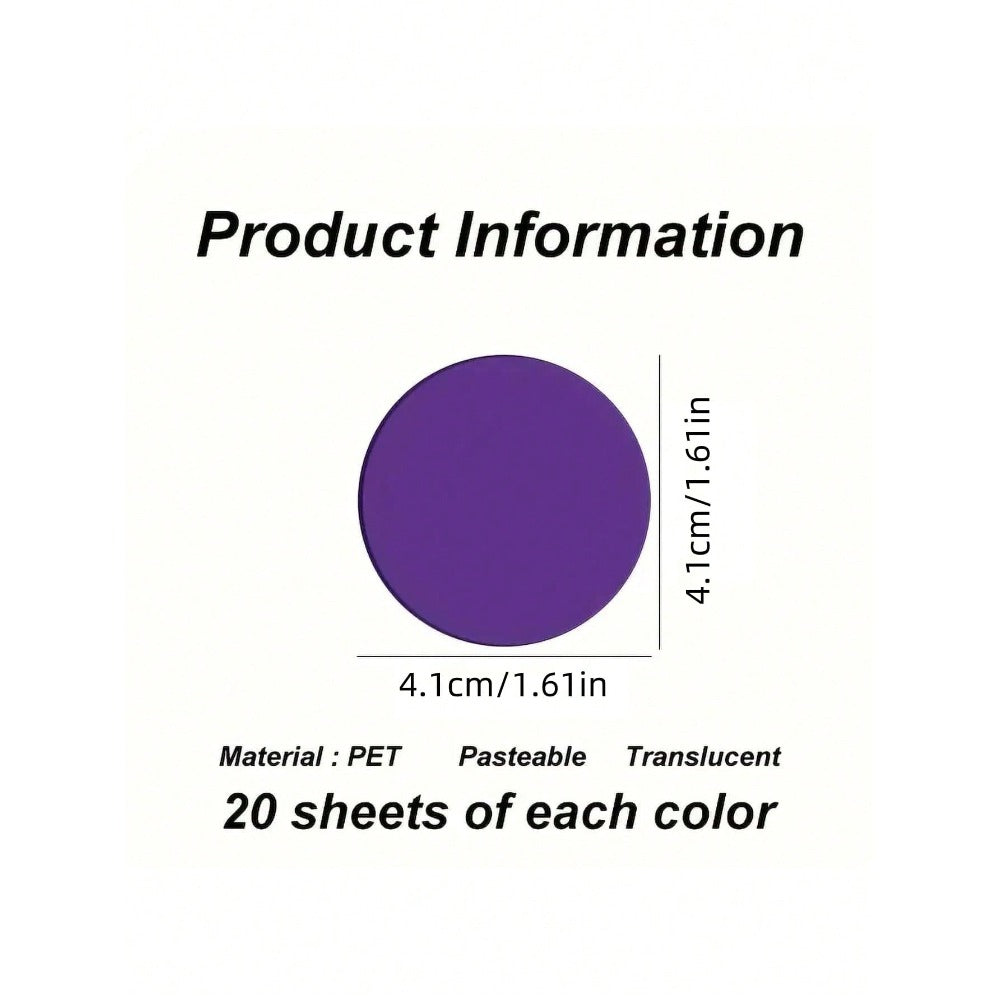 160pcs Round Waterproof Transparent Stickers, Semi-Transparent Page Marker & Sticky Notes For Office & School Supplies Back To School