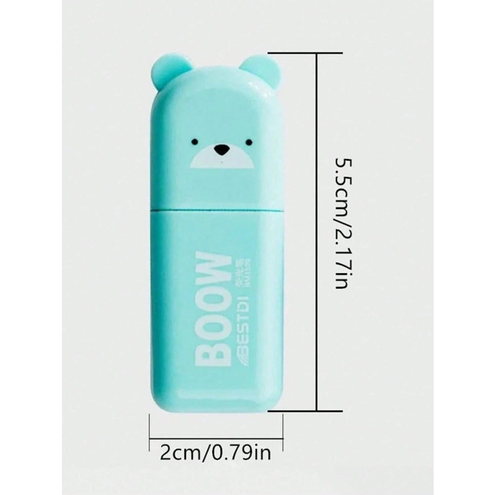 4/5 Colors/Set Cute Mini Bear Fluorescent Highlighter Pens, Pastel Chisel Tip Markers, School & Kindergarten Writing Supplies