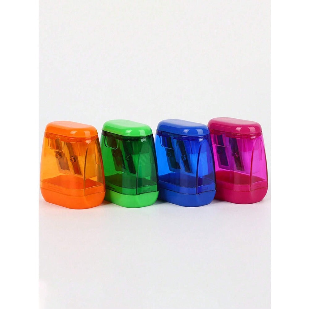 Manual Pencil Sharpeners - Dual Hole Portable Design, Suitable For Kids, Students, Classroom And Home Office (Random Color), Back To School Season