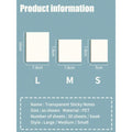 200/150/100/50pcs Transparent Sticky Notes, Minimalist Memo Pads With Adhesive, Waterproof Highlighter Stickers For Note Taking, Message, Reminder, Suitable For School Supplies, Office, Students, Professionals, Home Use
