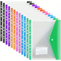 A4 Large Capacity Loose-Leaf File Folders, With 11-Hole Binder Rings, Made Of Modern PP Material, Expandable Button And Label Pockets, Suitable For School, Home, Office, Attendance, Travel - Portable Design, Back To School, School Supplies