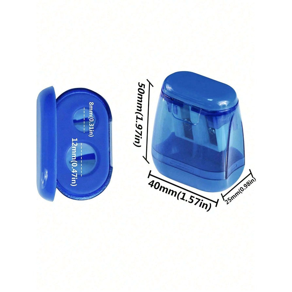 Manual Pencil Sharpeners - Dual Hole Portable Design, Suitable For Kids, Students, Classroom And Home Office (Random Color), Back To School Season