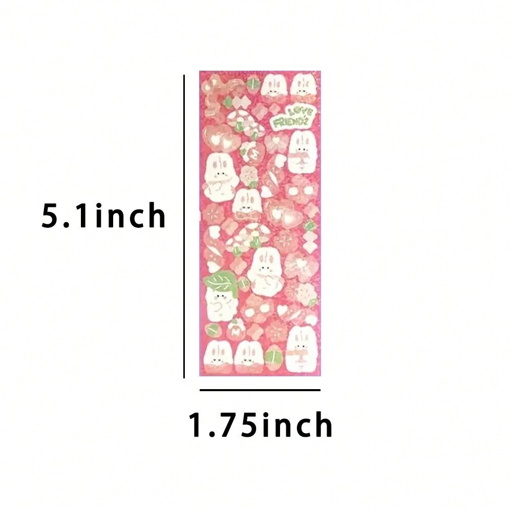 Cute Cartoon Stickers, Adhesive Decals, Party DIY Stickers, Fun Lovely Theme, For Scrapbook, Luggage, Halloween Decoration, Craft Supplies School Supplies