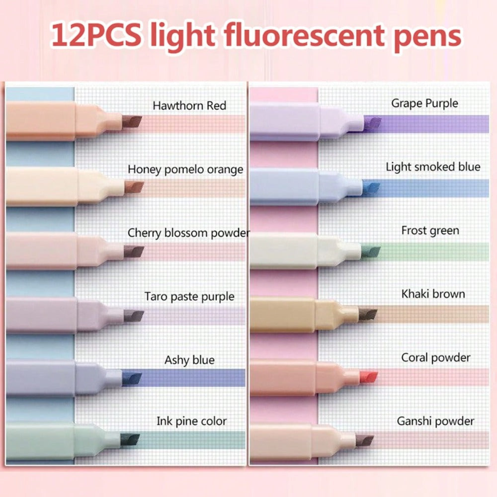 4/6pcs Fluorescent Marker Pens, Colorful Highlighters With Large Ink Capacity For Students Back To School
