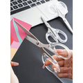 1pc Stainless Steel Clear Scissors, Simple Multi-Purpose Art Scissors For Office, School, Home Back To School