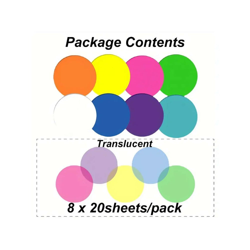 160pcs Round Waterproof Transparent Stickers, Semi-Transparent Page Marker & Sticky Notes For Office & School Supplies Back To School