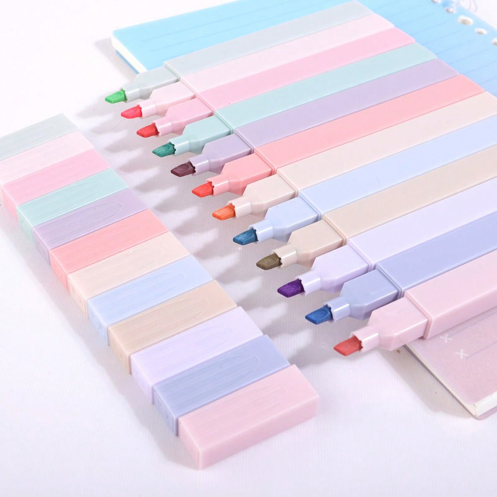 4/6pcs Fluorescent Marker Pens, Colorful Highlighters With Large Ink Capacity For Students Back To School